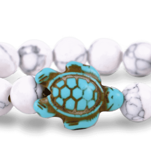 Fahlo White Howlite Sea Turtle Bracelet