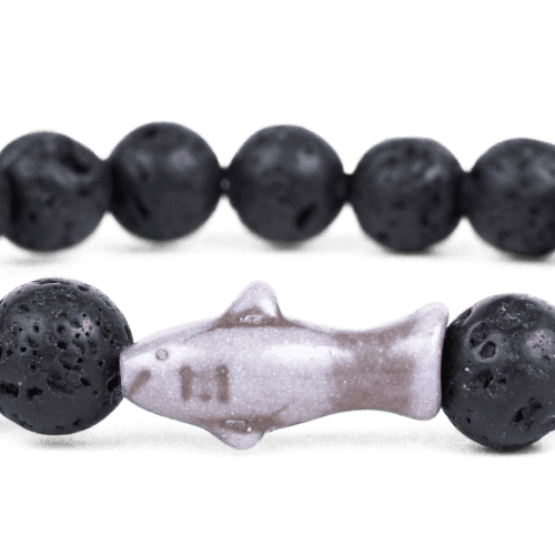 Fahlo Lava Stone Shark Tracking Bracelet