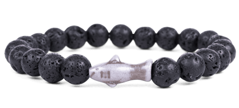 Fahlo Lava Stone Shark Tracking Bracelet